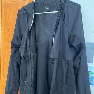 All In Motion Small Black Jacket Hooded Zip Vented Size M